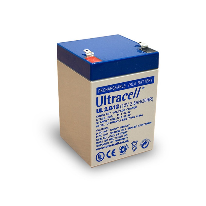 Batteria accu pile ricaricabile 12v 2ah 2.4 ah 2.6 ah accumulatore piombo gel impermeabile ultracell - 1