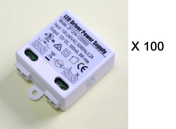 100 x 12v DC supply 220v 0.5a 6w LED lighting transformer 230v 240v 500ma jr international - 1