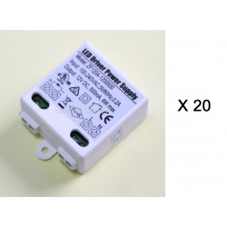 20 x 12v DC supply 220v 0.5a 6w LED lighting transformer 230v 240v 500ma jr international - 1