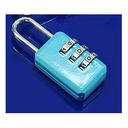 Padlock, 3 figures 25mm security 3 dial brass lock opening closing 3 number code jr international - 3