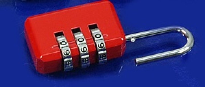 Padlock, 3 figures 25mm security 3 dial brass lock opening closing 3 number code jr international - 4