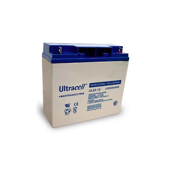 Bateria recargable estanco impermeable 12v 22ah solar pilas secas plomo gel 12vvc 23ah jr international - 1
