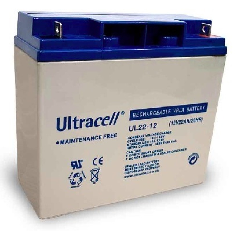 Batteria ricaricabile impermeabile 12vcc 22ah solare pile a secco batterie accu jr international - 1