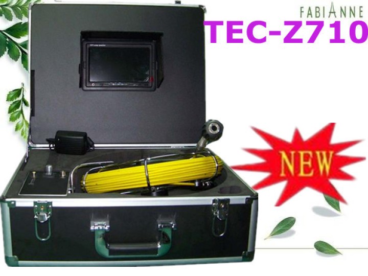 Camera color video inspection pipe 40m usb led unblocking pipe endoscope tec-z710 duramaxx - 1