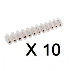 Barrette de connexion domino électrique Debflex 10 mm² 12 plots 704040