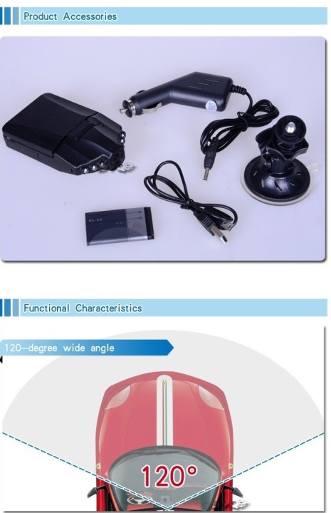 HD DVR 2.5' LCD Screen 6 IR LED Night Vision 720P Styling Video Car Camera Recorder Dvr Veicular Dashcam Video Registrator jr in