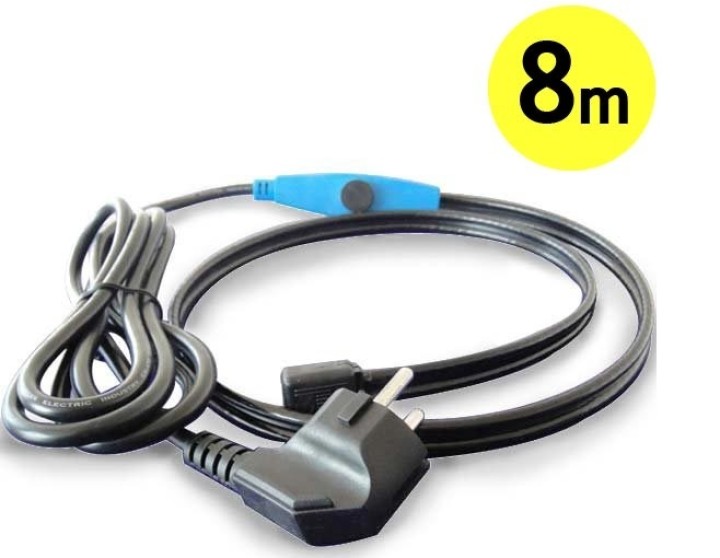 Frostschutz elektroheizung kabel 8m shpt-8m rohr mit wasserschlauch thermostat jr international - 1