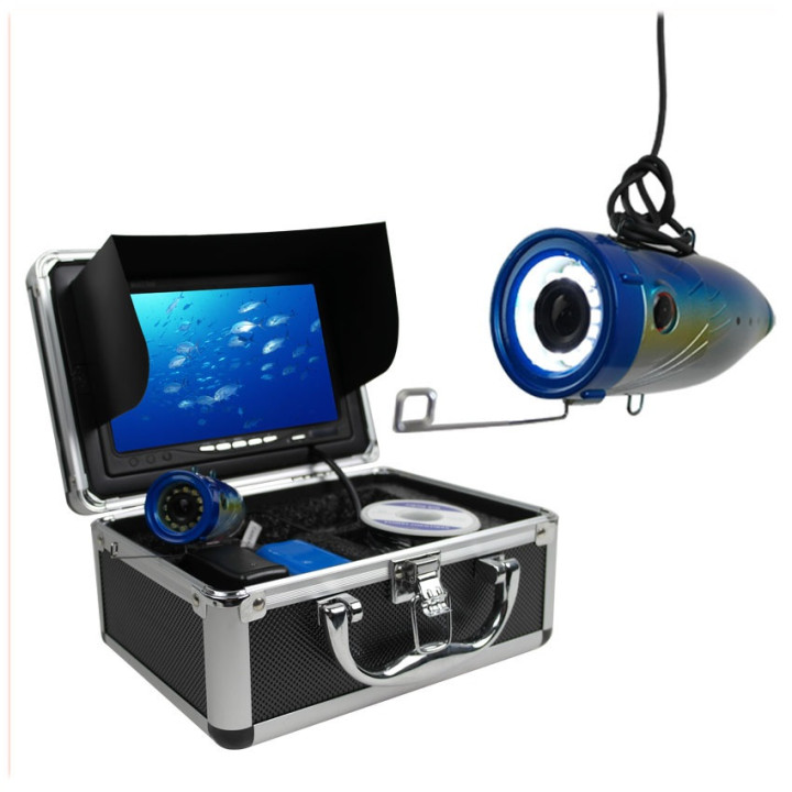 Fotocamera pesca subacquea , videocamera hd 600tvl , monitor di 7inch con cavo di 15m jr international - 1