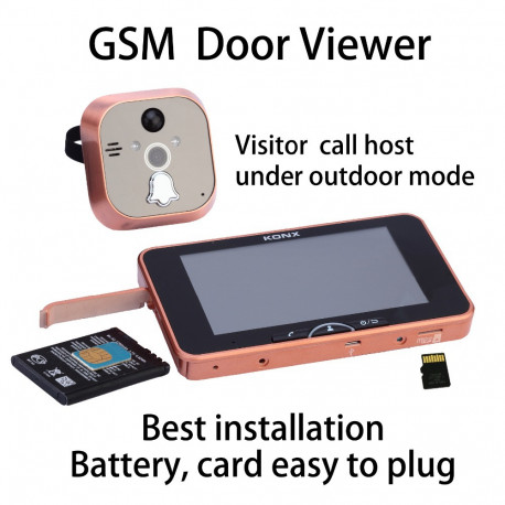 GSM Peepholeprojektor Sicherheitstürklingel mit Monitor Augenlochkamera jr international - 11