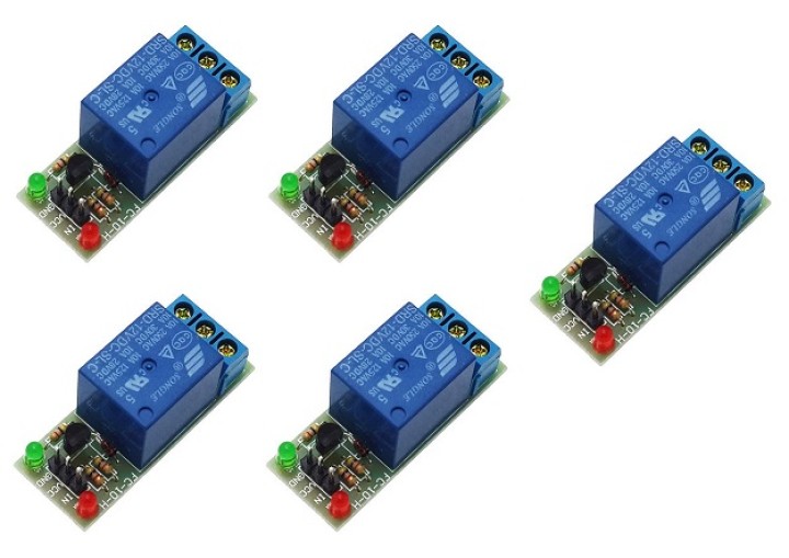 5 x 12v relè di potenza del modulo 10a 220v 1 canale di automazione arduino braccio dsp aprile picco jr international - 1