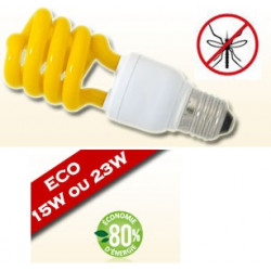 Gelbe birne e27 anti mücken buzz off 20w 100w equivalent compact fluorescent spiral 220v 240v jr international - 1