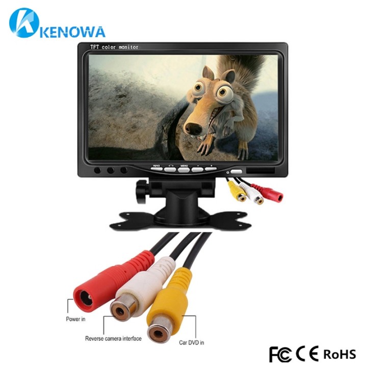 7'' 18cm farb tft lcd monitor audio 12vdc sender farb tft lcd monitore videouberwachung videomonitor videomonitore farbvideomoni