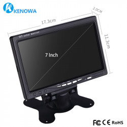 Monitore colore 7'' 18cm audio tft lcd (12vcc) + telecomando schermo sistema videosorveglianza jr international - 1