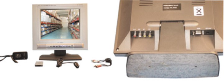Monitor pantalla video pc 10.4'' 26cm audio vga subd rca video 300x250x50mm solcd ha1000 cen - 1