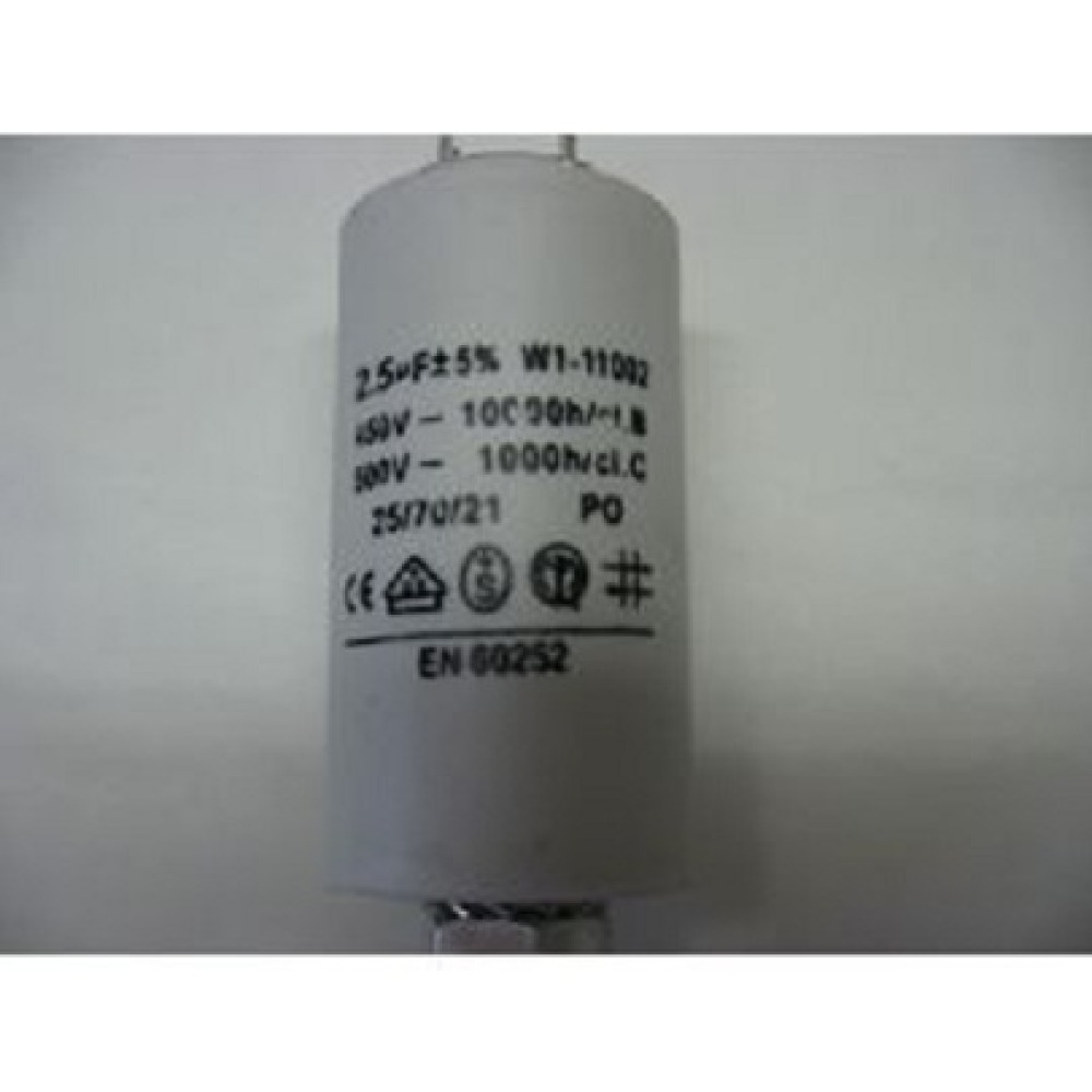 Capacitor 2.5mf micro farad 450v 50 60hz universal motor starter condo with terminal divers marques - 1