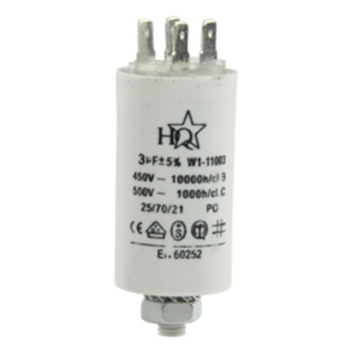 Condensatore 3.15 mf micro farad 450v 50 60 hz condensatore di avviamento motore universale con capocorda w1 11003 jr internatio