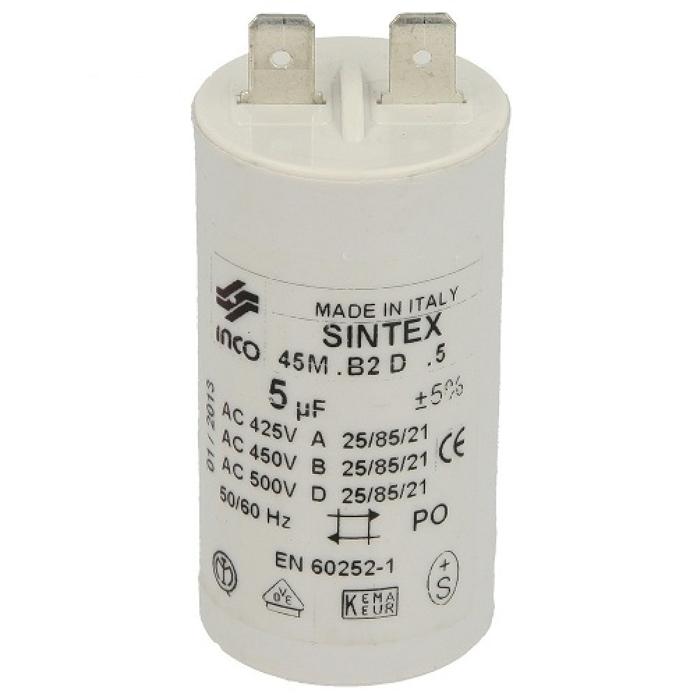 5uF Polypropylene Film Capacitor for Washing Machine 5 mf micro farad 5?f wire cable 450v motor startup samsung - 1