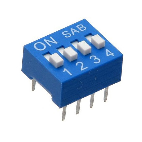 Mini dip switch 4-position switch velleman - 7