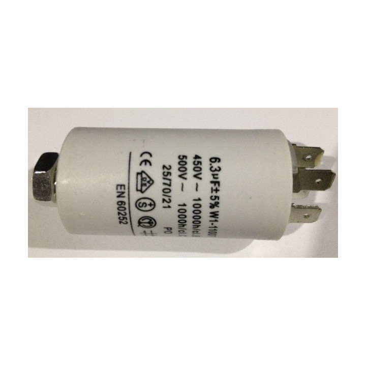 Capacitor 7uf / 450 v + earth jr international - 1