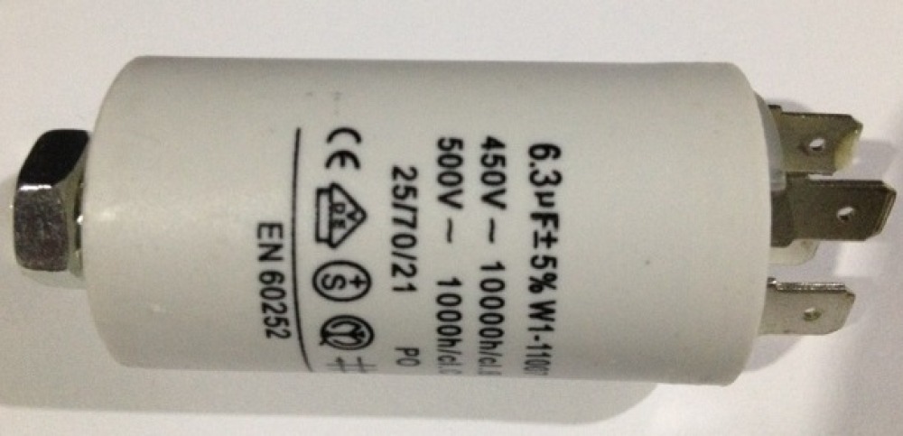 Capacitor 7 mf micro farad 450v 50 60 hz universal motor start capacitor with am terminal w1 11007 jr international - 1