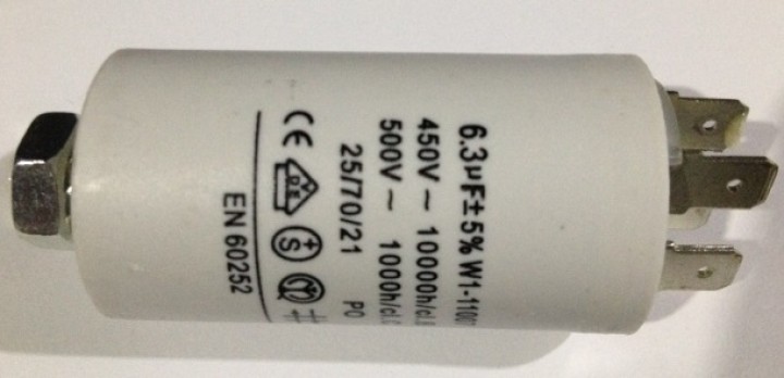 Capacitor 7uf / 450 v + earth jr international - 1