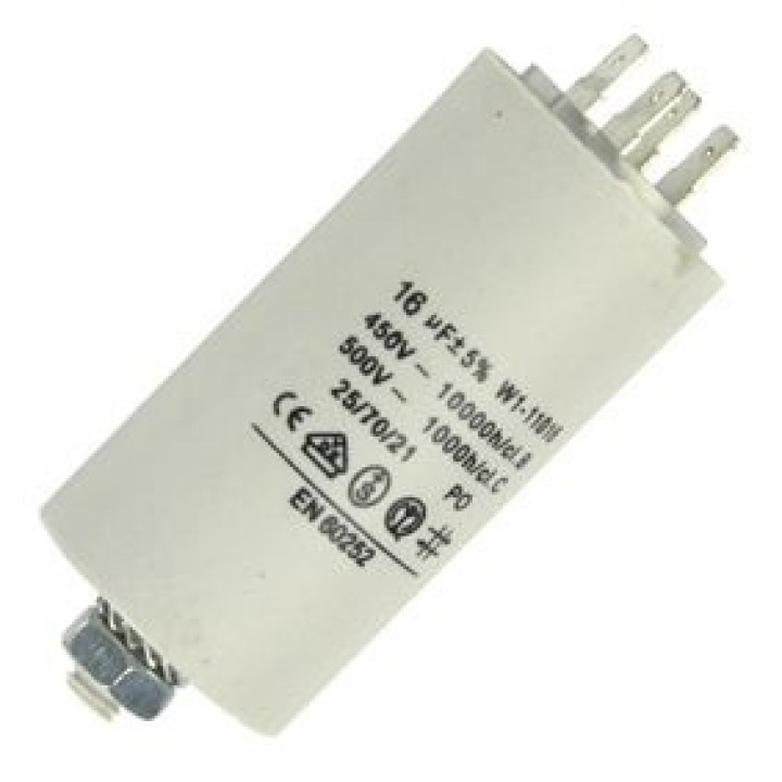 Condensatore 16 mf micro farad 450v 50 60 hz condensatore di avviamento motore universale con capocorda am w1 11016 jr internati