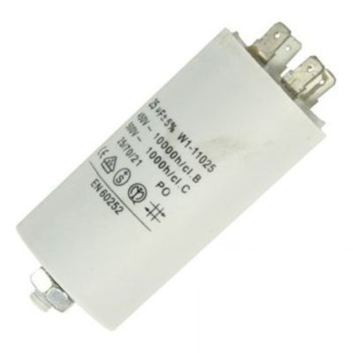 Condensador 25 mf micro farad 450v 50 60 hz condensador de arranque motor universal a borne am w1 11025 jr international - 1