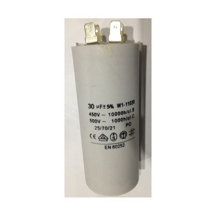 Condensatore 30 mf micro farad 450v 50 60 hz condensatore di avviamento motore universale con capocorda w1 11030 divers marques 