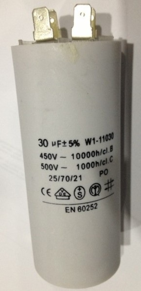 Capacitor r30 mf micro farad 400v 450v 500v 50 60hz universal motor start capacitor with terminal w1 11030 divers marques - 1