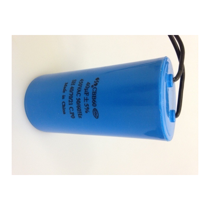 Capacitor 40.uf  450 v cable jr international - 1