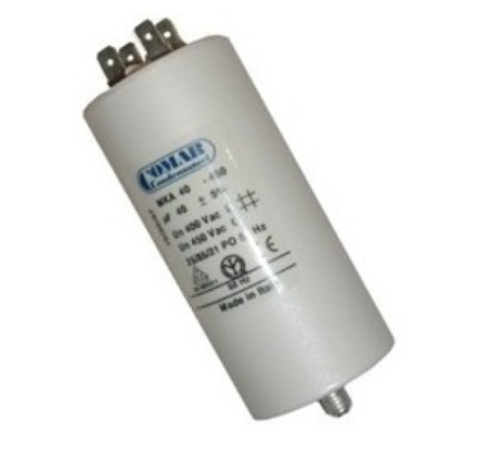 Capacitor 40 uf / 450 v + earth comar ducati aerzetix karcher miflex jr international - 1
