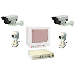 35cm videouberwachungset 4 farbkameras erweiterung bis 8 videouberwachung set video uberwachungs set sicherheitstechnik jr inter