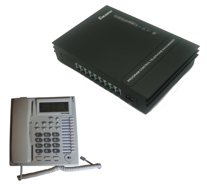 Kit centrala telefonica 1 linea 6 extensiones autocomutador telefono autocom central pabx jr international - 1