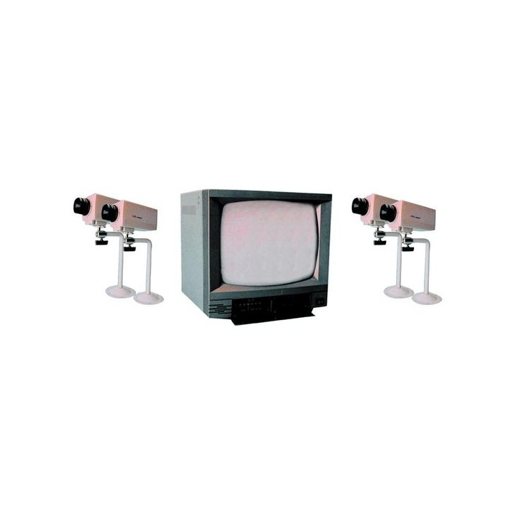 Kit vigilancia video colores 4 camaras (m35cs+4 cc22014) video vigilancia kits camaras jr international - 1