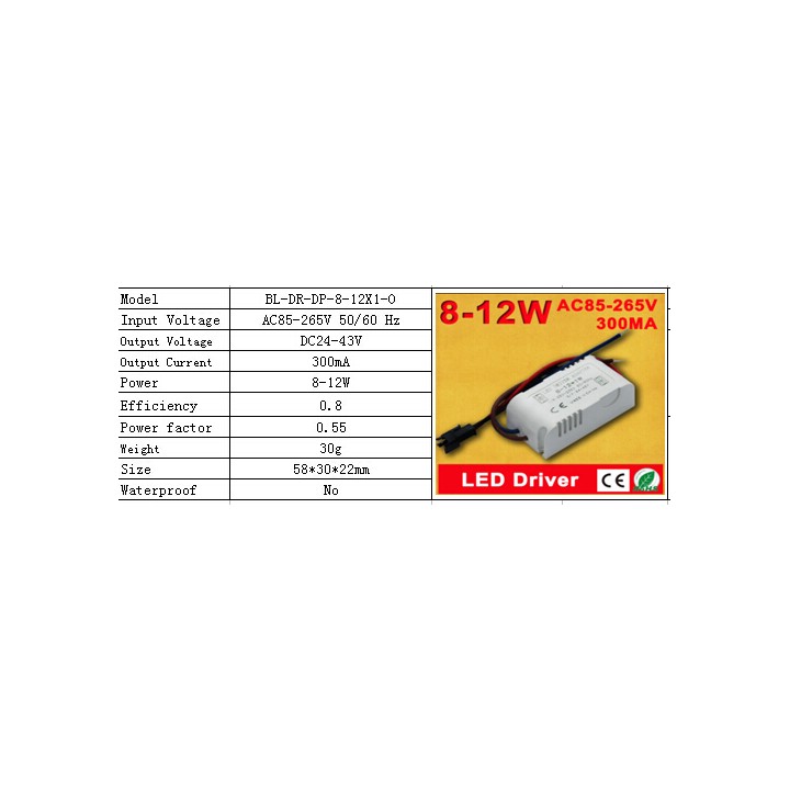LED Driver power supply 110v 220v to 36v 9 a constant current 350mA 12W jr  international - 4