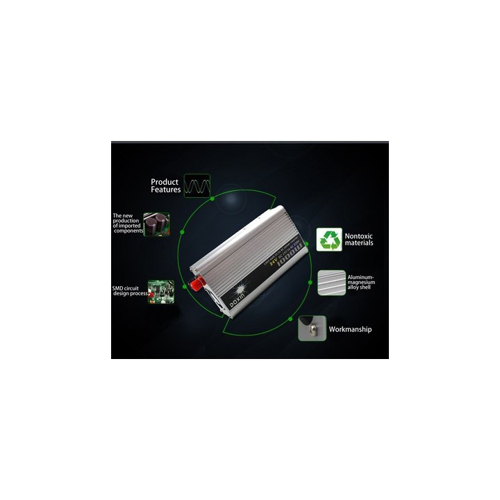 Convertitore elettronico tensione 24cc 220 vca 1000w 24v 210v 220v 230v 240v cambia tensione elettrico sinusoide modificata conv