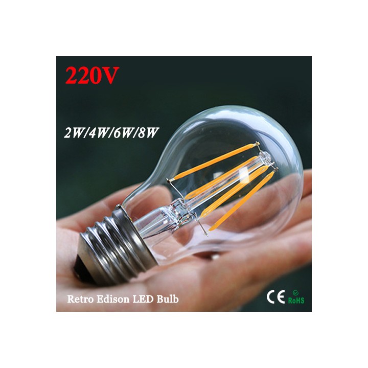 Led bulb lighting with conventional lamp  75w 6w e27 nerve filaments jr international - 1