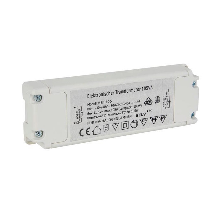 Trasformatore elettronico 105VA illuminazione alogena het105 trasformatore variabile 220v trasformazione velleman - 1