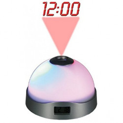 Reloj despertador con luz LED y proyector de tiempo de techo jr international - 1