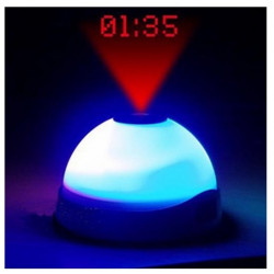 Reloj despertador con luz LED y proyector de tiempo de techo jr international - 4