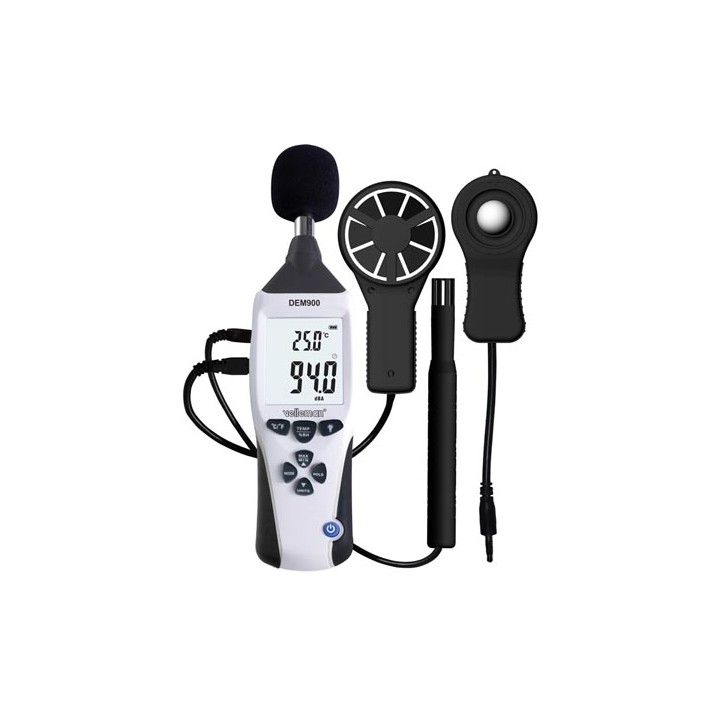 5 in 1 Umgebung Meter Belichtungsmesser Dezibelmessgerät Thermometer Hygrometer Anemometer jr  international - 4