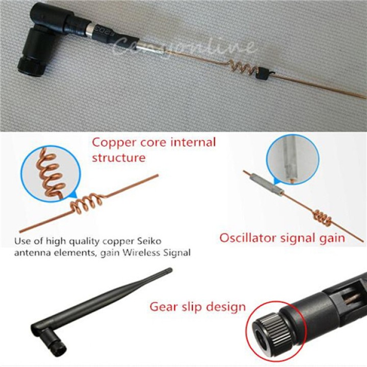 Antena Wifi 10 dbi 9db rp-sma 2.4ghz omni direccionales 150Mbp jr international - 4