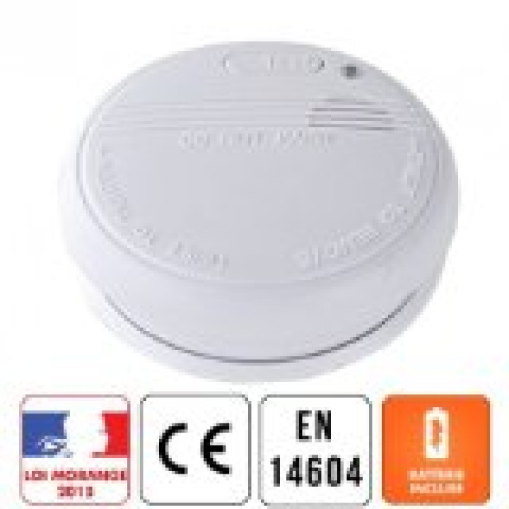 Rivelatore fumo elettronico 9vcc + buzzer (lx98) detettore allarme elettronico incendio autonomo abus - 1