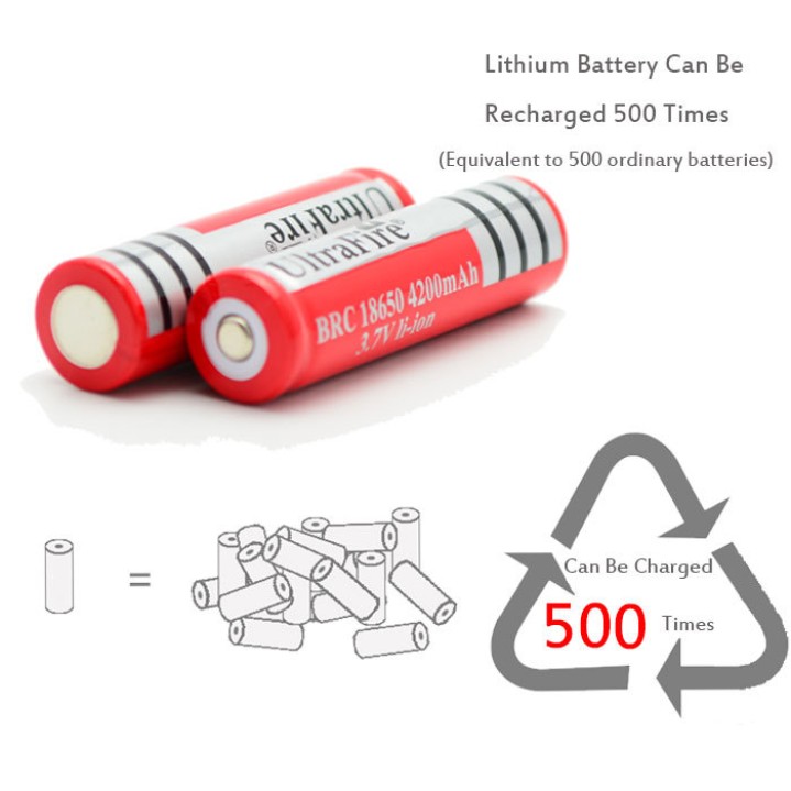 1 battery ultrafire 3.7v 4200mah 18650 rechargeable li-ion 3a flashlight tled3wz ultrafire - 1