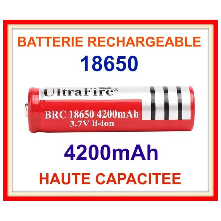 1 batteria ultrafire 3.7v 4200mah 18650 batteria ricaricabile li-ion 3a torcia tled3wz ultrafire - 5