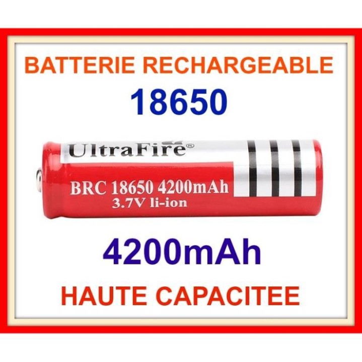 1 battery ultrafire 3.7v 4200mah 18650 rechargeable li-ion 3a flashlight tled3wz ultrafire - 5