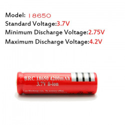 10 batterie ultrafire 3.7v 4200mah 18650 wiederaufladbare li-ionen-3a-taschenlampe tled3wz ultrafire - 2