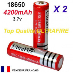 2 batería ultrafire 3.7v 4200mah 18650 recargable de li-ion 3a linterna tled3wz vivian - 1