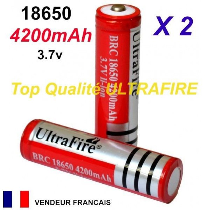 2 batterie ultrafire 3.7v 4200mah 18650 wiederaufladbare li-ionen-3a-taschenlampe tled3wz vivian - 1