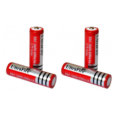 4 batterie ultrafire 3.7v 4200mah 18650 wiederaufladbare li-ionen-3a-taschenlampe tled3wz guang - 11